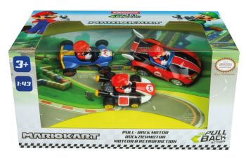 CARRERA15813016 - 3 Véhicules à friction avec pilote MARIO KART