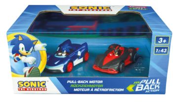 CARRERA15813023 - 2 Voitures à friction avec pilote SONIC the Hedgehog - Sonic et Shadow