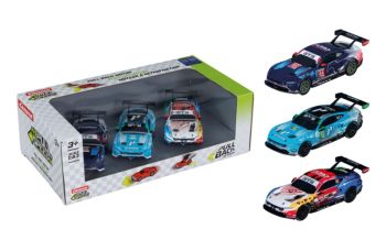 CARRERA15813033 - Pack de 3 FORD Mustang à friction- Multimactic Motorsports #64 - Proton Competition #55 - Champion Spirit Livery #64