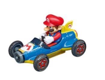 CARRERA15817069-A - Voiture à friction bleu et jaune  MARIO KART en boite - Mario