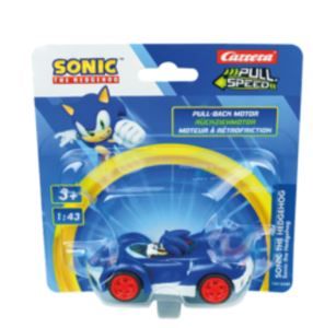 CARRERA15818325 - Voiture principale à friction SONIC the Hedgehog sous blister - bleu -Sonic