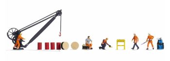 NOC16270 - Figurines thématiques – Rail dépôt – 5 ouvriers avec accessoires