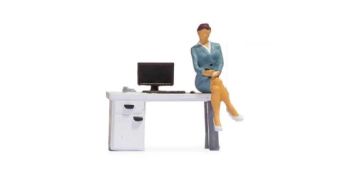 NOC16517 - Petites scènes - Au bureau – bureau et figurine
