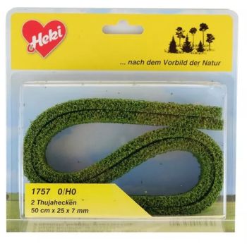 HEK1757 - 2 haies flexible en mousse vert moyen 50 cm