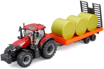 BUR31687 - CASE IH Optum 300 CVX avec plateau et balles de paille à friction