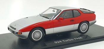 KKS180902 - PORSCHE 924 Turbo 1986 Argent et rouge