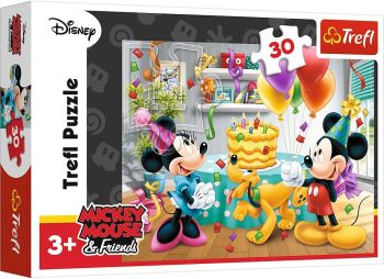 TRF18211 - Puzzle 30 pièces DISNEY – le gâteau d'anniversaire de Mickey