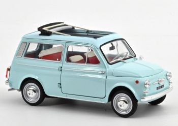 NOREV187742 - FIAT 500 Giardiniera 1964 Bleu Aigue-marine