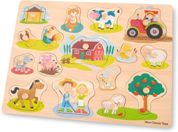 NCT10440 - Puzzle 17 pièces A la ferme en bois