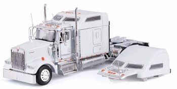 TON131021 - KENWORTH W900 6x4 Blanc Avec 2 toits Ech:1/53