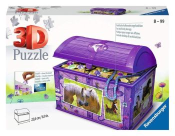 RAV111732 - Puzzle 3D 216 Pièces Coffre aux trésors avec chevaux