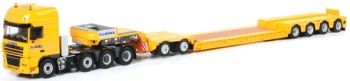 WSI01-1239 - Porte Engins DAF XF 105  Nooteboom Surbaissée 4Essieux avec Inderdolly 2Essieux M.J VAN RIEL