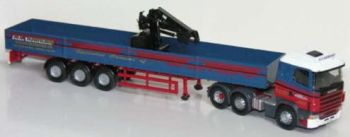 CORCC12223 - SCANIA Dropside 6x2 Avec grue de déchargement et remorque 3 Essieux "A.E HAWKINS"