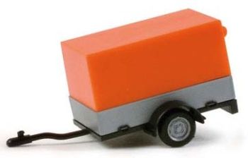 HER051576 - Remorque 1 Essieux Orange Ech:1/87