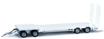 HER076142-002 - Remorque Porte Engins 4 Essieux "GOLDHOFER" Blanche Ech:1/87
