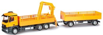 HER303057 - MERCEDES Antos M 6x2 avec grue de déchargement et remorque 2 Essieux