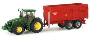 HER154376 - JOHN DEERE 7920 Avec remorque KRAMPE 2 Essieux Ech1/87