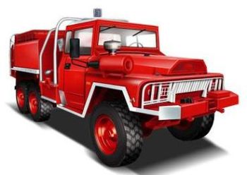 SOL3176 - ACMAT 6x6 Citerne POMPIER Ech:1/50