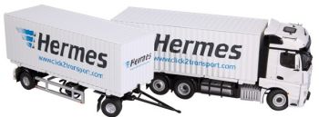NZG8652/01 - MERCEDES FH25 Big Space 6x2 porte container Avec Remorque 2 Essieux porte container"HERMES"