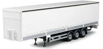 TEK63506 - Remorque 3 Essieux bachée Avec ridelles "Blanche"