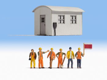 NOC12011 - Personnages de chantier avec cabane