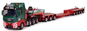 TEK62949 - MAN TGX XXL 8x4 avec semi Goldhofer dieplader XLE "Kahl"