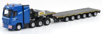 WSI08-1096 - MERCEDES Actros 8x4 Avec Remorque porte engins 6 Essieux "NOOTEBOOM" HEGMANN Ech:1/87