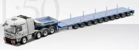 CON72176 - MERCEDES Actros 8x4 Avec Semi GOLDHOFER surbaissée 10 Essieux