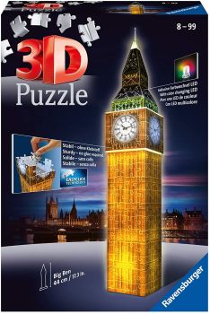 RAV125883 - Puzzle 3D 216 Pièces Big Ben illuminé
