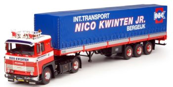 TEK64139 - SCANIA 4x2 Avec Remorque bachée 3 Essieux "KWINTEN"