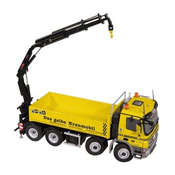 NZG920/01 - MERCEDES Actros  MP3 8x4 Avec grue  HIAB "BEUTLHAUSER" Jaune