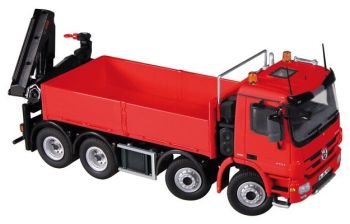 NZG920/10 - MERCEDES Actros MP3 8x4  Avec grue "HIAB" Rouge
