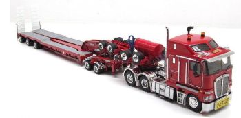 TWH09015 - KENWORTH K 200 6x4 Avec Remorque porte Engins 3 Essieux et dolly 2x8 ou 3x8 "Rouge"
