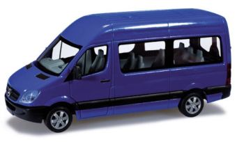 HER047074-002 - MERCEDES Sprinter 9 Places "Bleu" Ech:1/87