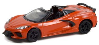 GREEN13310-F - CHEVROLET Corvette Stingray 2021 Orange de la série GLMUSCLE sous Blister