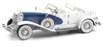GREEN13589 - DUESENBERG II SJ 1934 Bleue et Blanche