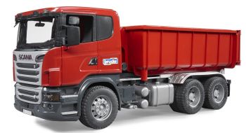 BRU3522 - SCANIA 6x4 avec benne ampirole rouge Ech:1/16