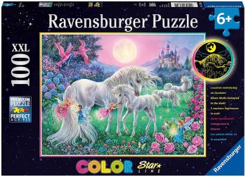 RAV136704 - Puzzle 100 Pièces Licorne au clair de lune