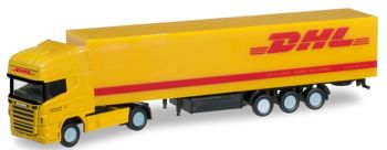 HER066266 - SCANIA R TL 4x2 Avec Remorque 3 Essieux "DHL" Ech:1/160