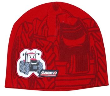 BON13CIHK015-TOD - Bonnet pour enfant CASE IH rouge avec tracteur