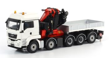 WSI04-1094 - MAN TGS LX 10x4 Avec grue de déchargement FASSI et plateau