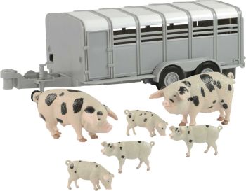 BRI42995 - Bétaillére Avec cochons Ech:1/16 Compatible avec les articles BRUDER
