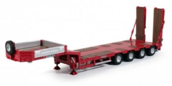 TEK55013 - Porte engins 4 essieux surbaissé GOLDHOFER rouge