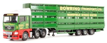 CORCC15210 - MAN TGX 6x4 Avec remorque 3 Essieux Transports de bétail "BOWRING"