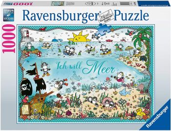 RAV150083 - Puzzle 1000 pièces Le monde des moutons sous la mer