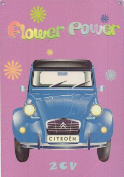 IES08M - Plaque CITROËN 2CV "Flower Power"