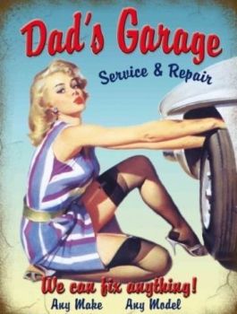 IES14M - Plaque Pin-Up Garage "Service et répare"