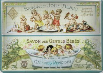 IES20P - Plaque "Savon des jolis bébés"-"Savon des gentils bébés"