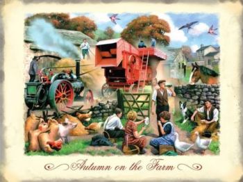 IES35G - Plaque "Autumn On The Farm"
