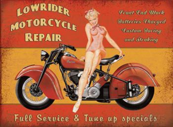 IES47G - Plaque Lowrider MotorCycle Repair